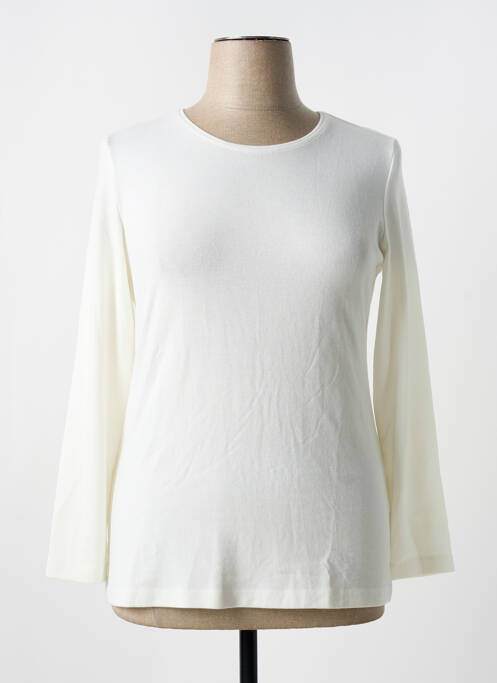 Pull coupe cintrée manches longues blanc GUY DUBOUIS femme