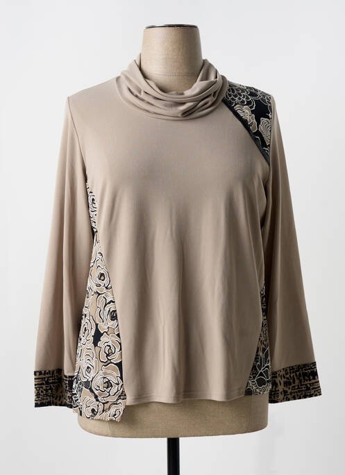 Sous-pull marron JEAN DELFIN pour femme