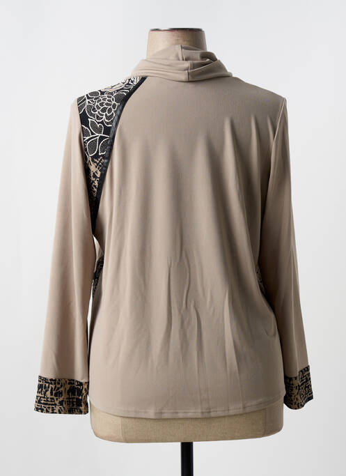 Sous-pull marron JEAN DELFIN pour femme