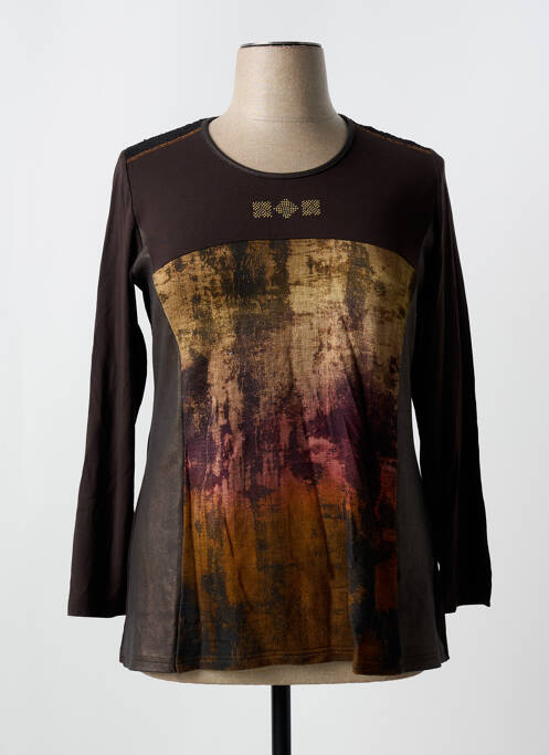 T-shirt marron JEAN GABRIEL pour femme