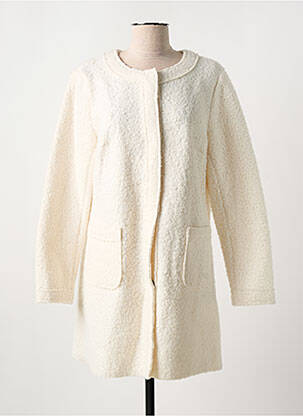 Manteau long coupe cintrée sans capuche beige FRED SABATIER femme