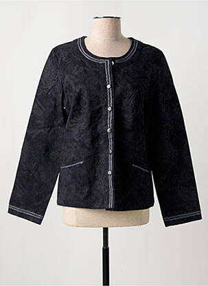 Veste casual col rond bleu JAC JAC femme