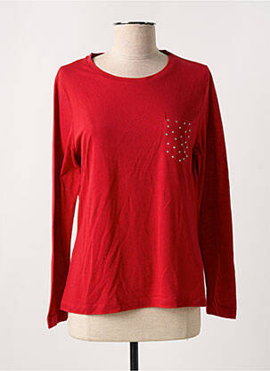 T-shirt manches longues manches longues rouge CONCEPT K femme