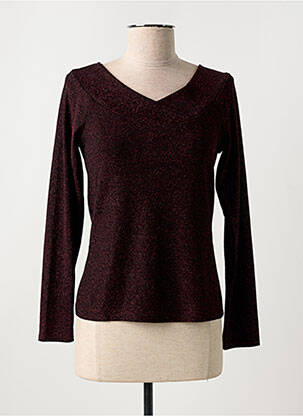 Top stretch manches longues rouge ESPERANCE femme