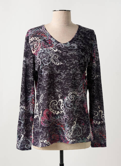 T-shirt manches longues manches longues gris EL INTERNATIONALE femme