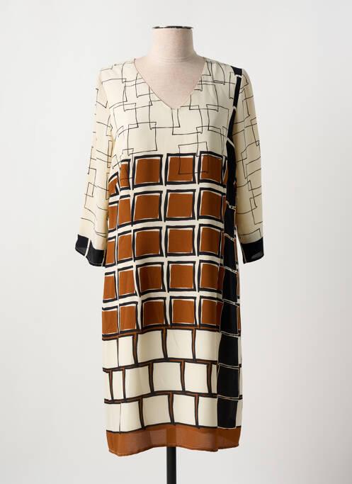 Robe mi-longue beige MERI & ESCA pour femme