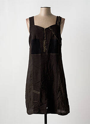 Robe mi-longue sans manche sans manche noir GUY DUBOUIS femme