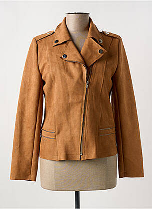 Veste casual tissage suedine marron VERSION FEMININ femme