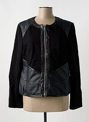 Veste simili cuir manches longues noir JULIE GUERLANDE femme