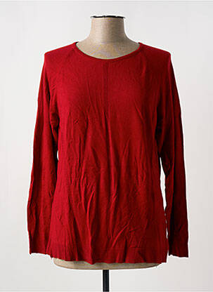 Pull coupe droite manches longues rouge GUY DUBOUIS femme