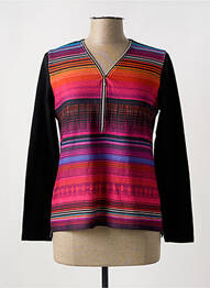 Pull coupe cintrée manches longues noir FRED SABATIER femme