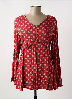 Blouse manches longues manches longues rouge AGATHE & LOUISE femme