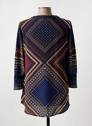 Blouse imprimé fantaisie manches longues bleu JEAN DELFIN femme