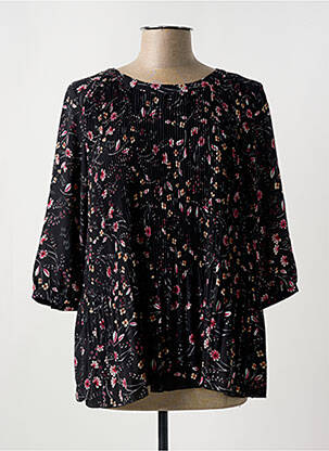 Blouse imprimé fleurs manches 3/4 noir CONCEPT K femme