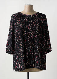 Blouse imprimé fleurs manches 3/4 noir CONCEPT K femme