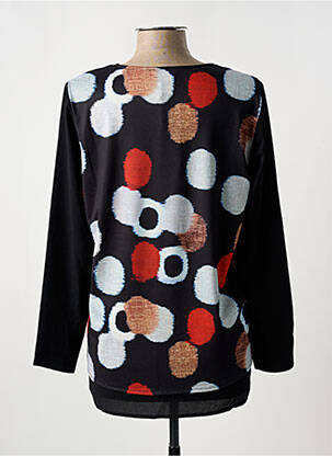 Blouse col rond manches longues noir GUY DUBOUIS femme