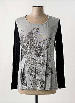 T-shirt manches longues manches longues gris JEAN GABRIEL femme