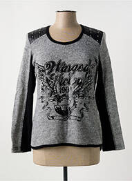 Pull coupe cintrée manches longues gris MERI & ESCA femme