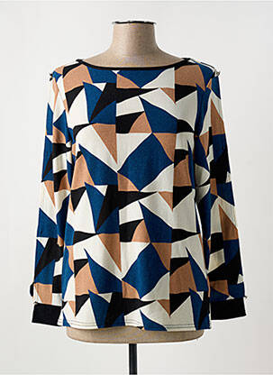 Pull stretch manches longues noir MARBLE femme