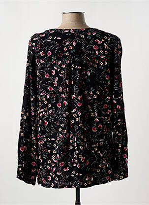 Blouse tissage popeline manches longues noir CONCEPT  K femme