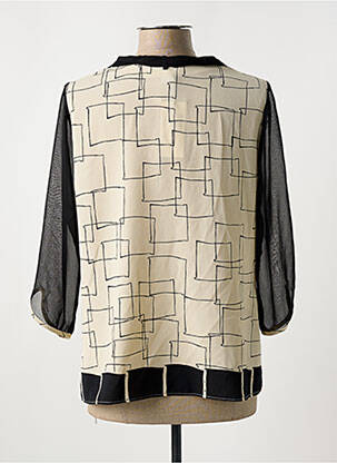 Blouse imprimé fantaisie manches 3/4 noir MERI & ESCA femme