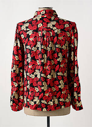 Chemisier imprimé fleurs manches longues rouge AGATHE & LOUISE femme