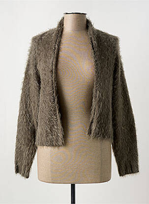 Gilet manches longues coupe cintrée vert MARBLE femme