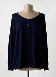 Gilet manches longues fermeture boutonnée sur le devant bleu JULIE GUERLANDE femme