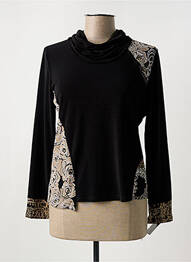 Pull coupe cintrée manches longues noir JEAN DELFIN femme