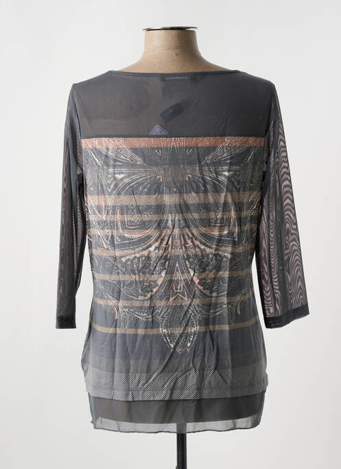 T-shirt imprimé fantaisie manches 3/4 gris BETTY BARCLAY femme