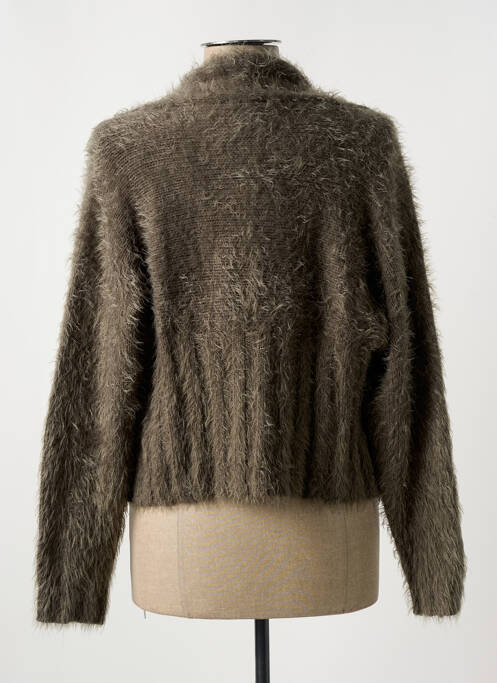 Gilet manches longues vert MARBLE pour femme