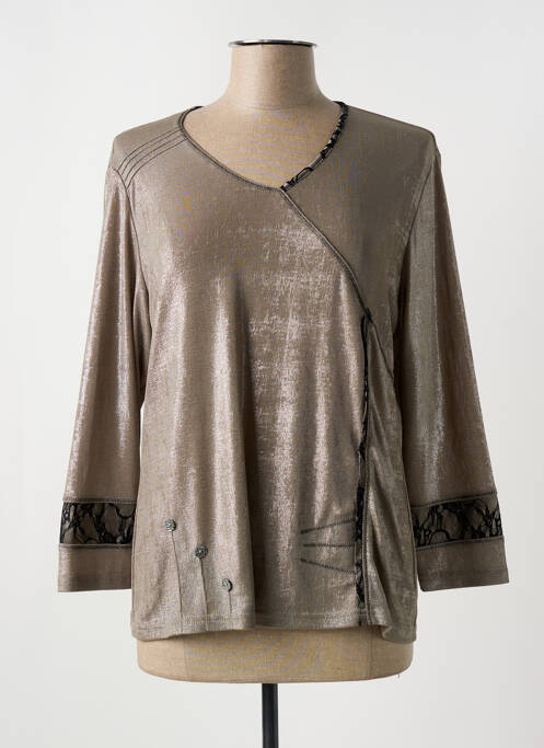 T-shirt marron GUY DUBOUIS pour femme