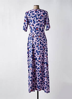 Robe longue manches courtes manches courtes violet MADEMOISELLE YEYE femme