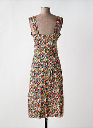Robe mi-longue imprimé fleurs fines bretelles rouge KING LOUIE femme