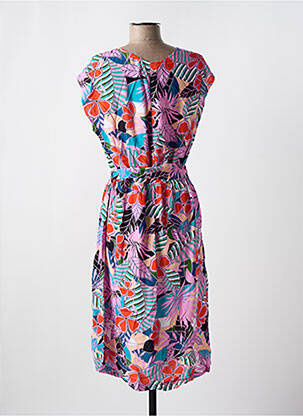 Robe mi-longue manches courtes manches courtes violet MADEMOISELLE YEYE femme
