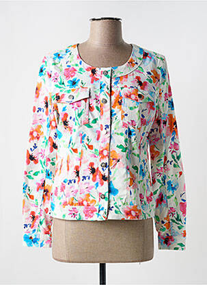 Veste casual col rond blanc 7 SEASONS femme