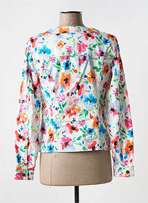 Veste casual col rond blanc 7 SEASONS femme