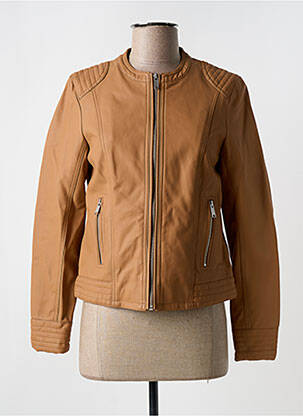Veste simili cuir poches marron B.YOUNG femme