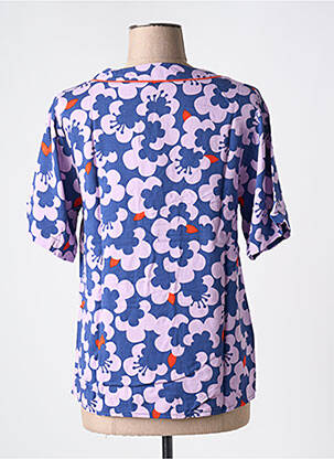 Blouse tissage popeline manches courtes violet MADEMOISELLE YEYE femme