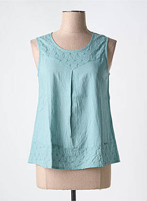 Blouse col rond sans manche vert AGATHE & LOUISE femme