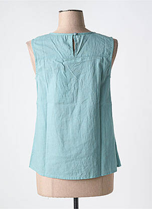 Blouse col rond sans manche vert AGATHE & LOUISE femme