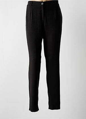 Pantalon slim taille haute taille haute noir CHRISTINE LAURE femme