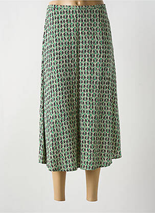 Jupe longue tissage crêpe vert KING LOUIE femme