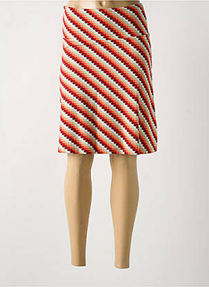 Jupe mi-longue stretch orange KING LOUIE femme
