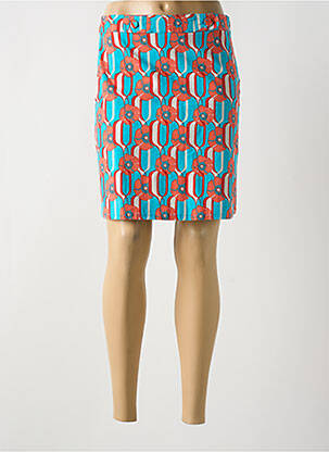 Jupe courte coupe droite bleu PRINCESSE NOMADE femme