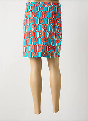 Jupe courte coupe droite bleu PRINCESSE NOMADE femme