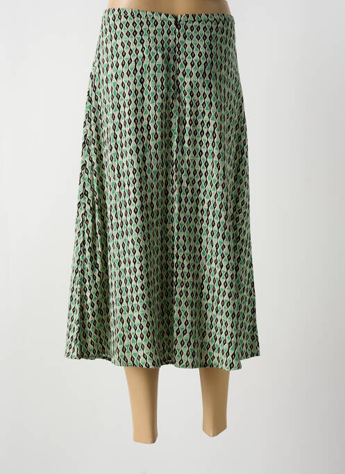 Jupe longue tissage crêpe vert KING LOUIE femme