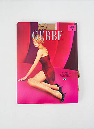 Collants imprimé fantaisie chair GERBE femme
