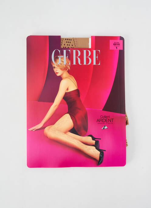 Collants imprimé fantaisie chair GERBE femme