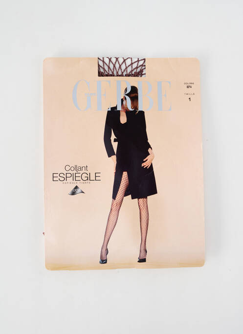 Collants marron fonce GERBE pour femme